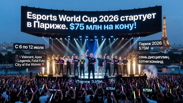 Esports World Cup 2026 стартует в Париже. $75 млн на кону!